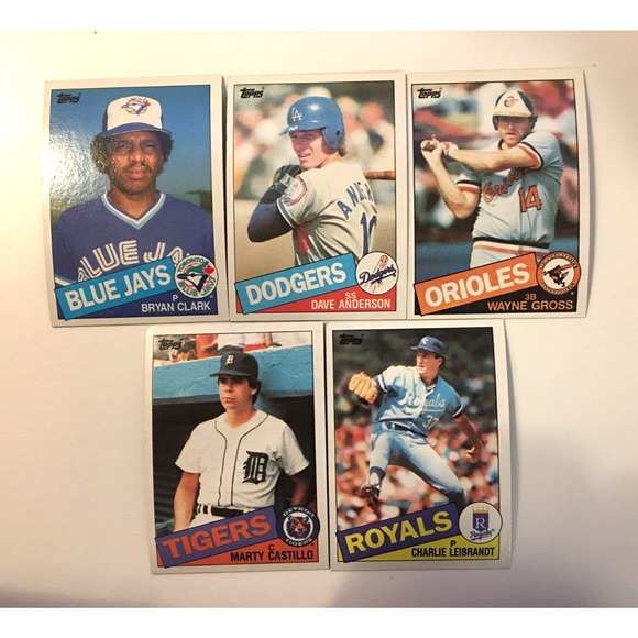1985 Topps Baseball Cards - Lot of 5 Baseball Cards - MLB - US Seller - Picture 1 of 2